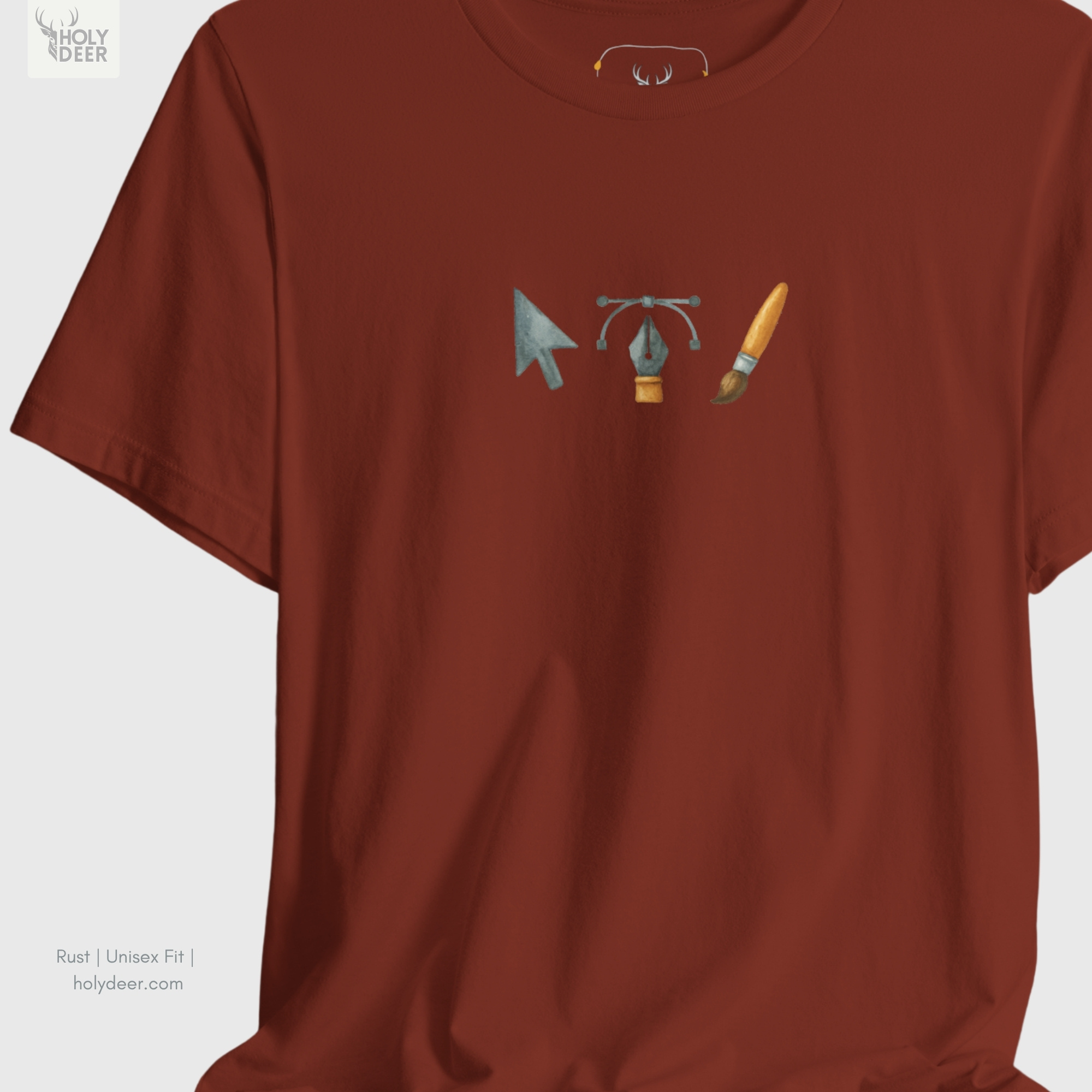 High-magnification print detail tracking the sharp angular corners, soft slate gray grain textures, and subtle shadow lines forming the iconic digital selection cursor of the xyz coordinate tee.