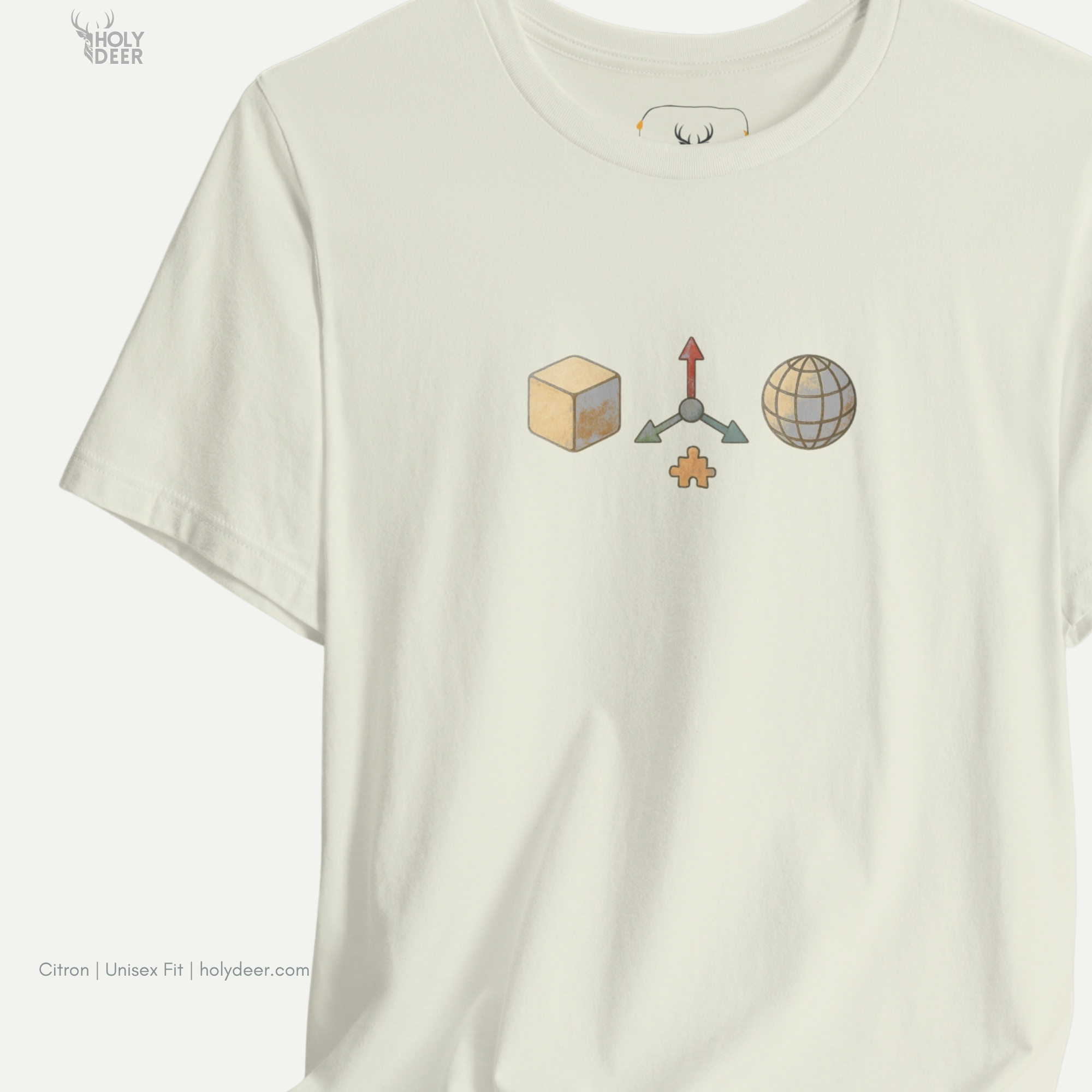 Full-length lookbook capture showing a visual creator styling the premium 3d artist gift with relaxed dark cargo pants in a high-end workstation setting.