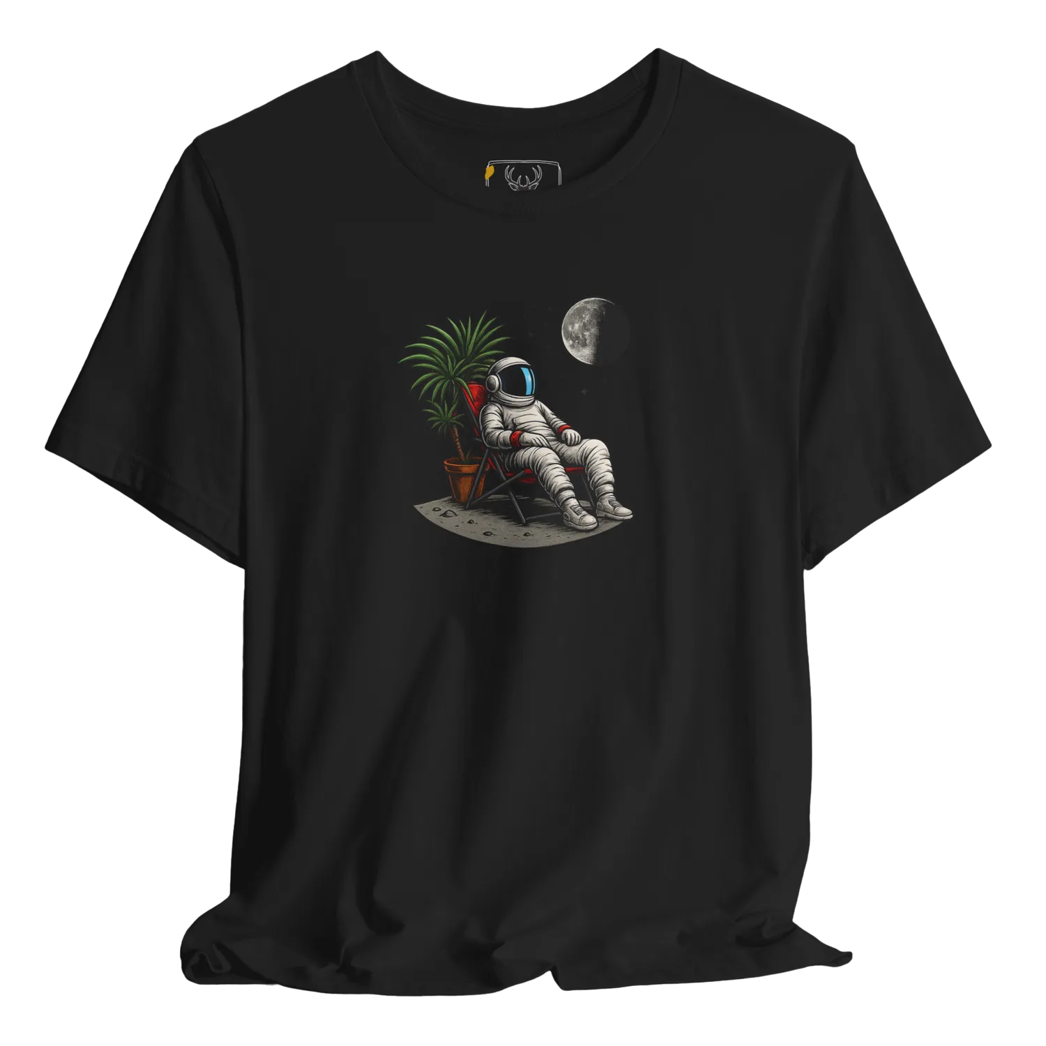 Stylish astronaut graphic t-shirt featuring a cosmic design, perfect for those who love space-themed apparel. This unique inspirational graphic tee is ideal for dreamers and adventurers, showcasing a comfortable and trendy fit.