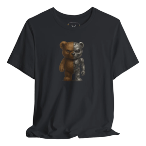 Discover our Unique Bear Robot Graphic T-Shirt, featuring a whimsical design perfect for fans of quirky and playful apparel. Made from soft cotton, this trendy t-shirt combines comfort with a humorous graphic that stands out. Embrace geeky fashion and show off your love for creative designs with this limited edition bear robot tee, ideal for casual wear.