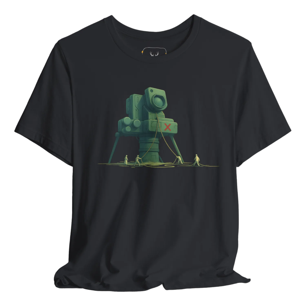 Explore the realms of technology and creativity with our Cool Robot Graphic Tee. This unique and stylish t-shirt features an eye-catching robot design that appeals to tech enthusiasts and sci-fi fans alike. Made from soft fabric, it offers both comfort and style, making it an ideal addition to any casual wardrobe. Perfect for any occasion, this unisex tee stands out with its modern and amusing graphic.