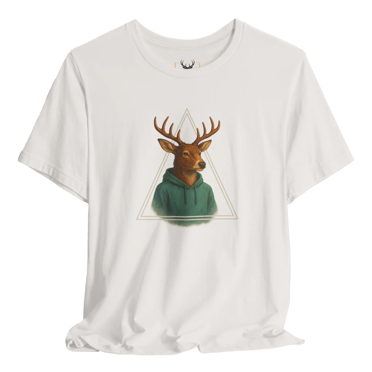 Adorable deer graphic cozy hoodie t-shirt for nature lovers. This stylish outdoor shirt features a unique animal illustration that appeals to those who appreciate wildlife. Crafted for comfort, this casual graphic tee is perfect for adventures and everyday wear.
