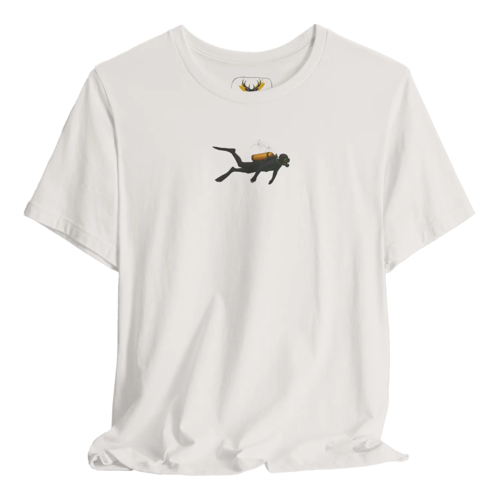 This Diving Adventure Scuba T-Shirt is designed for ocean lovers and scuba divers. Featuring a fun ocean graphic, it’s a perfect casual summer tee for beach enthusiasts and lovers of water sports. Made from eco-friendly materials, this stylish shirt is ideal for exploring underwater or just enjoying the beach lifestyle.