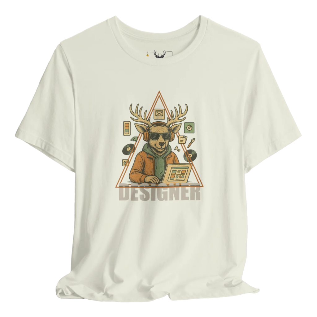 Discover the Creative Designer Funny Graphic T-Shirt, a unique apparel choice for artists that blends humor and style. Featuring a cool deer illustration, this comfortable t-shirt is perfect for art lovers and designers who want to showcase their creativity with a fashionable twist.