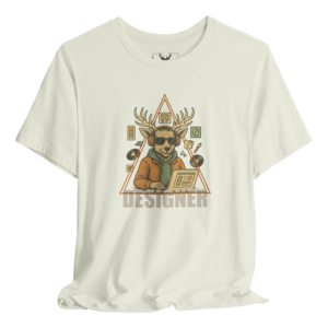 Discover the Creative Designer Funny Graphic T-Shirt, a unique apparel choice for artists that blends humor and style. Featuring a cool deer illustration, this comfortable t-shirt is perfect for art lovers and designers who want to showcase their creativity with a fashionable twist.