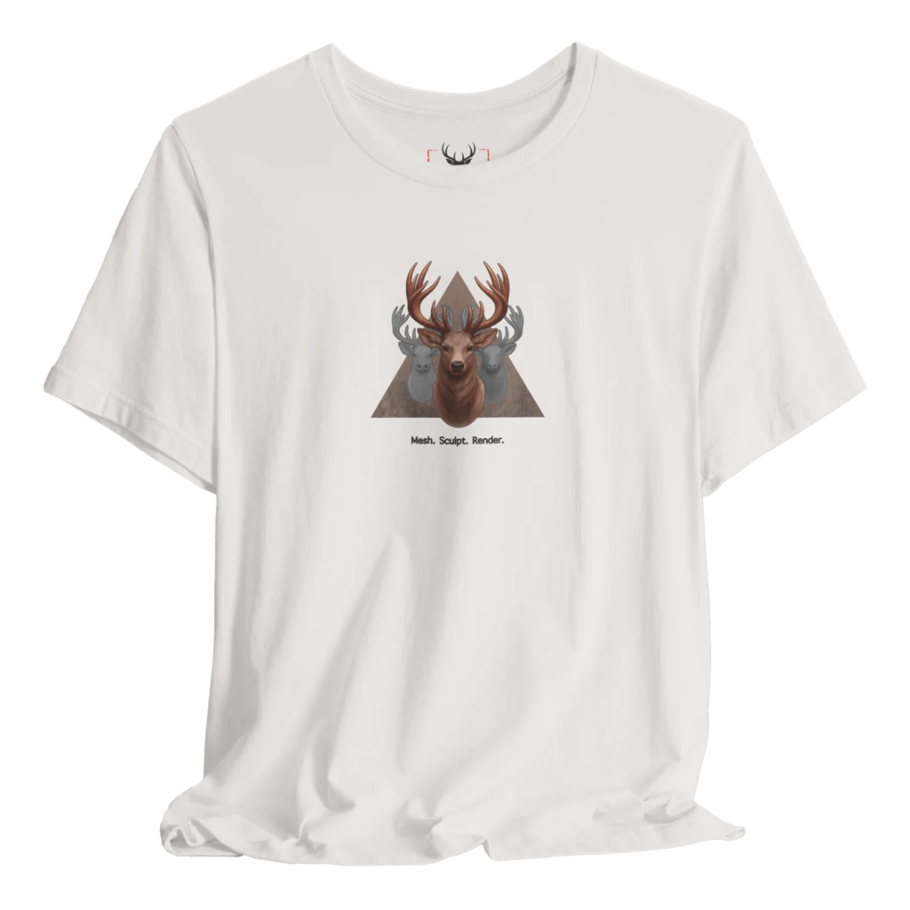 Stylish Graphic Deer T-Shirt designed for nature lovers, featuring a unique deer design. This breathable fabric t-shirt is perfect for outdoor activities, showcasing a cool graphic that appeals to wildlife enthusiasts and fashion aficionados alike. Ideal for casual wear and outdoor adventures.