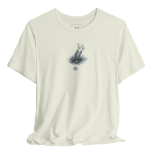 White t shirt featuring a minimal music lover illustration with hanging legs and headphones placed on the ground, symbolizing being lost in music. Perfect for music producers, musicians, DJs, beatmakers, audio engineers, and lo-fi enthusiasts who enjoy studio sessions, concerts, festivals and creative streetwear. Ideal for gifting to music lovers who appreciate minimal illustrations and soft indie aesthetics.