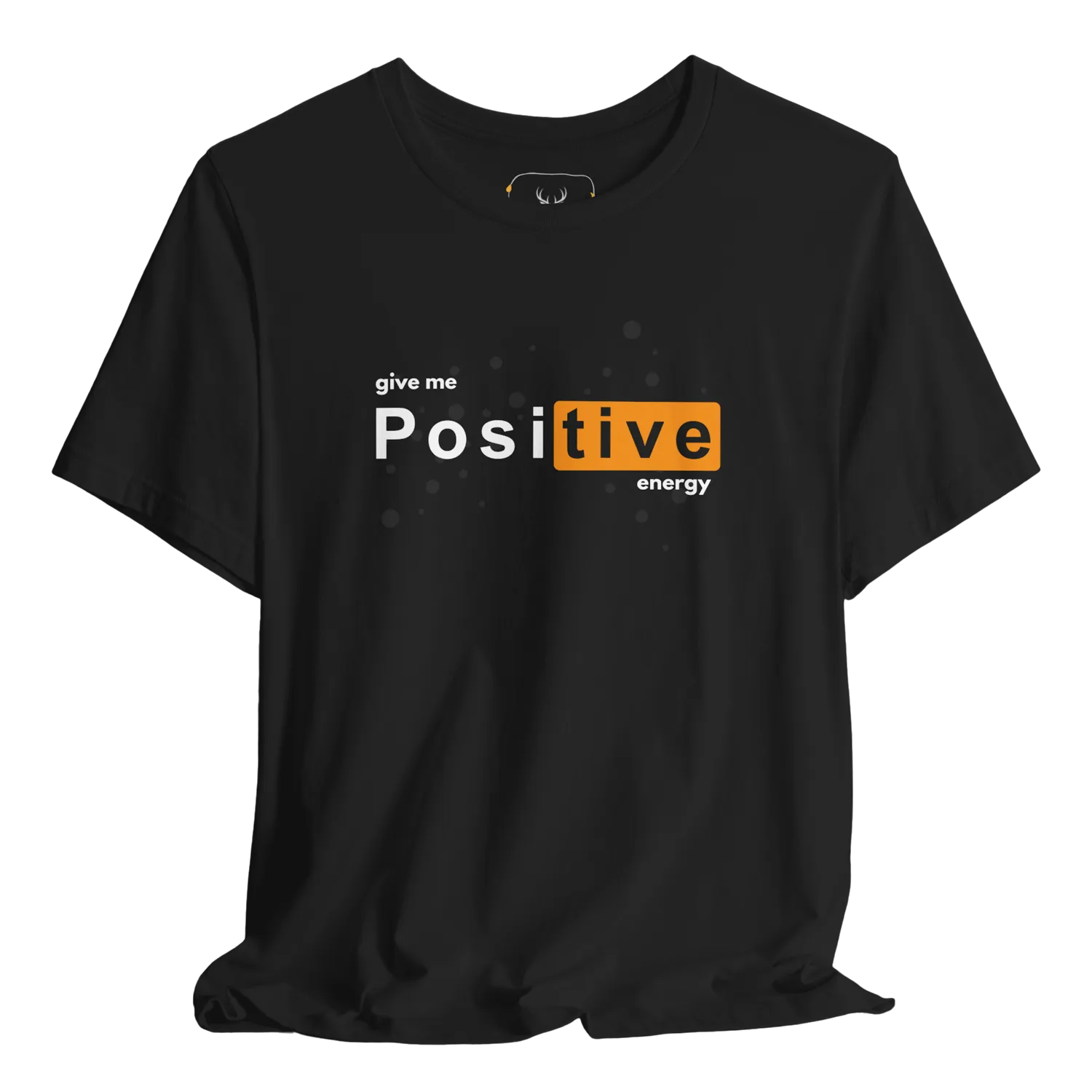 Positive Energy Motivational Graphic T-Shirt designed for casual wear. This uplifting shirt features a unique graphic that inspires motivation and positivity, perfect for everyday wearing. Made from soft cotton for comfort, it's suitable for both men and women.