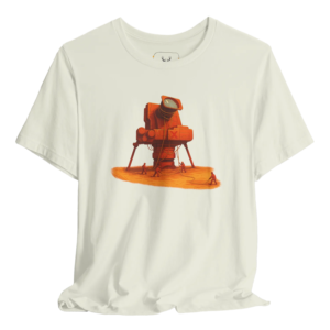 Explore the cosmos with our Space Explorer Retro Style T-Shirt, perfect for adventurers who love unique graphic designs. This vintage astronaut t-shirt features a fun space module graphic and is made of soft cotton for ultimate comfort, making it an essential addition to your outer space apparel collection.