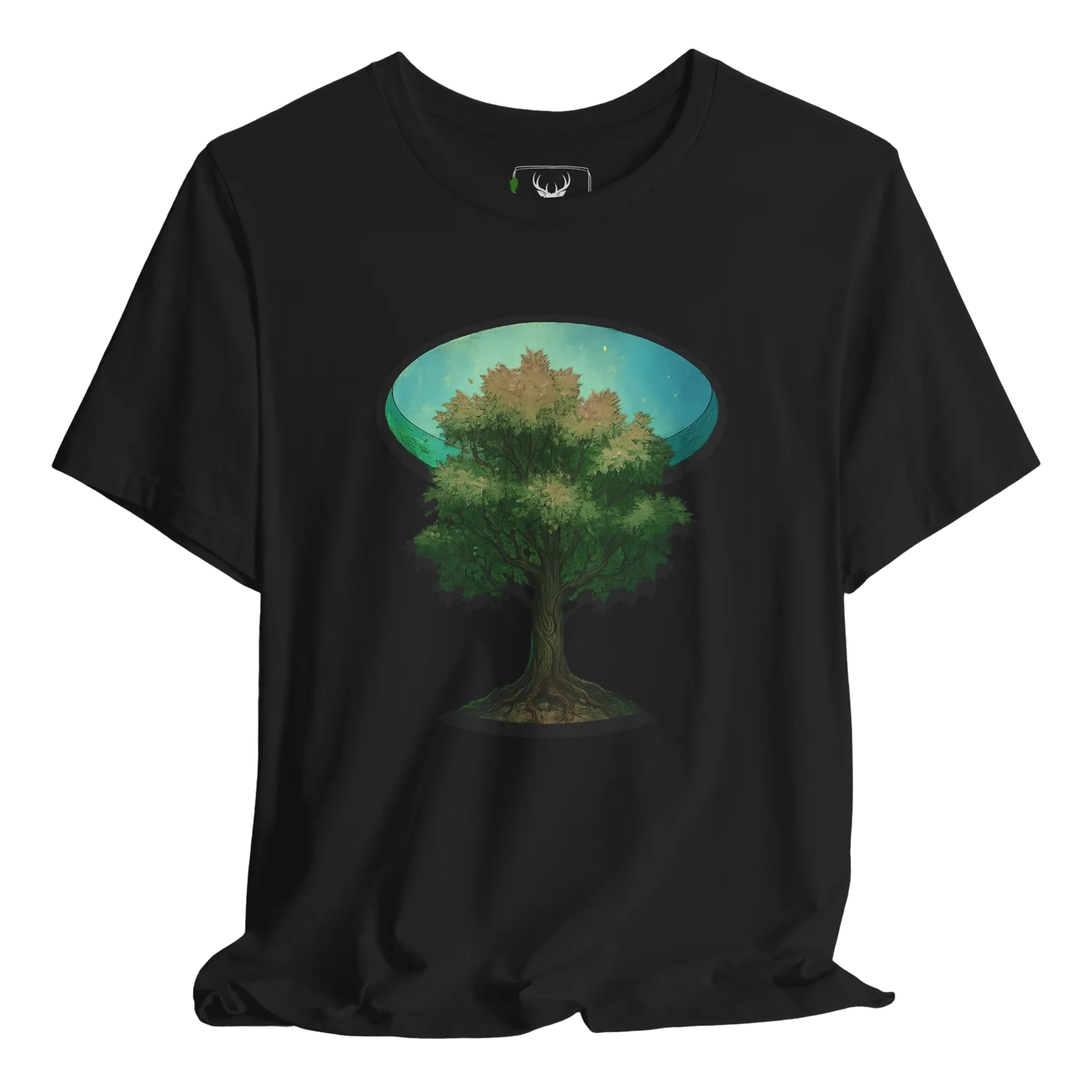 Tree graphic t-shirt designed for nature enthusiasts, featuring a majestic tree illustration on breathable fabric. Perfect for environmental advocates and outdoor lovers, this eco-friendly graphic tee embodies a stylish yet comfortable option for nature lovers and adventurers alike.