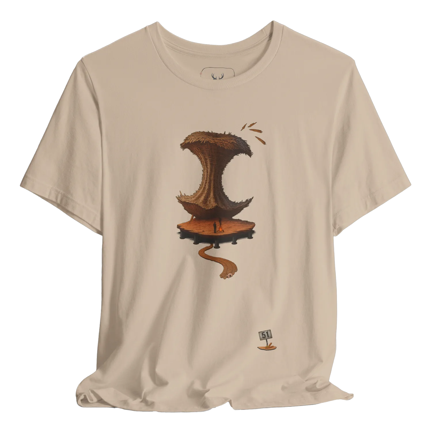 Unique graphic t-shirt designed for nature enthusiasts, featuring an artistic design. Perfect for outdoor adventures and casual wear, this eco-friendly, soft cotton tee combines stylish aesthetics with comfort, making it an ideal choice for those who appreciate the great outdoors and creative expression.