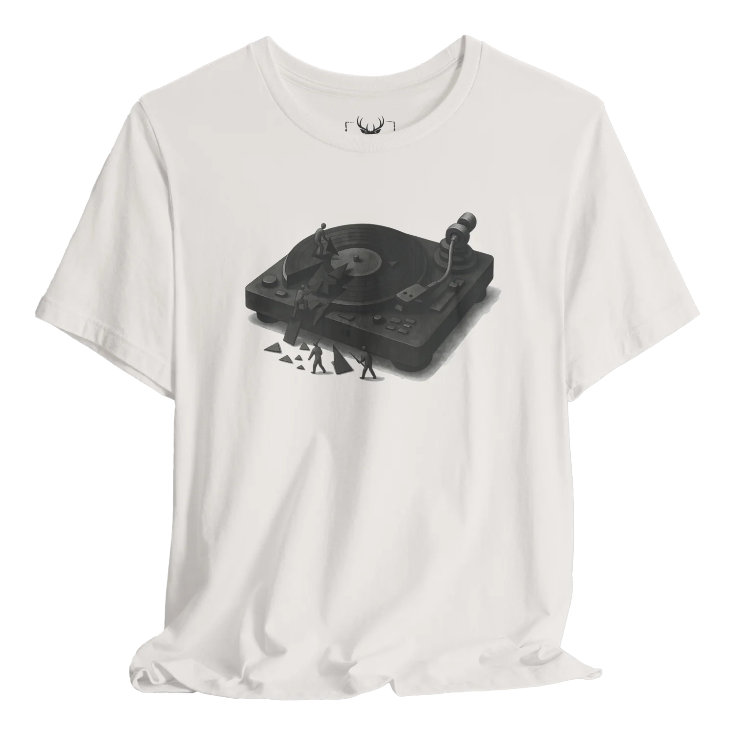 Stylish Vinyl Record Lover's Artistic T-Shirt, perfect for music fans who appreciate unique designs. This comfortable and trendy apparel features artistic elements that resonate with music lovers and is ideal for casual wear, concerts, and gifting to musicians.