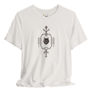 Stylish wolf graphic t-shirt designed for nature lovers, offering a unique wildlife design and comfortable fit. Ideal for adventure enthusiasts, this men's shirt combines trendy outdoor fashion with soft cotton fabric, making it perfect for casual wear.