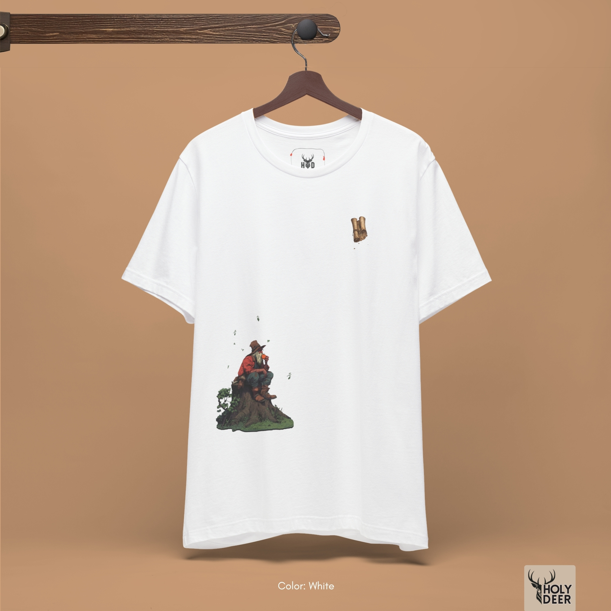 Cleanly folded presentation of the Aesthetic Fantasy Storyteller Tee, showing how the unique old wizard top layout forms an elite focal point for premium mystic scholar art capsule lines.
