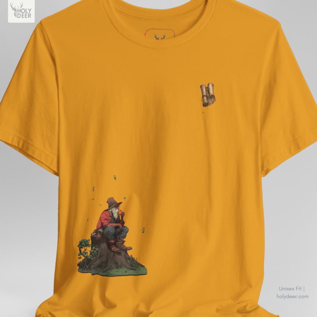Gothic stone library architecture lifestyle model wearing the asymmetrically balanced Aesthetic Fantasy Storyteller Tee from Holydeer Clothing, standing as a high-end folklore apparel statement matching elite fantasy traveler trends.